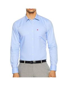 Blackberrys Men's Solid Slim Fit Formal Pale Blue Shirt